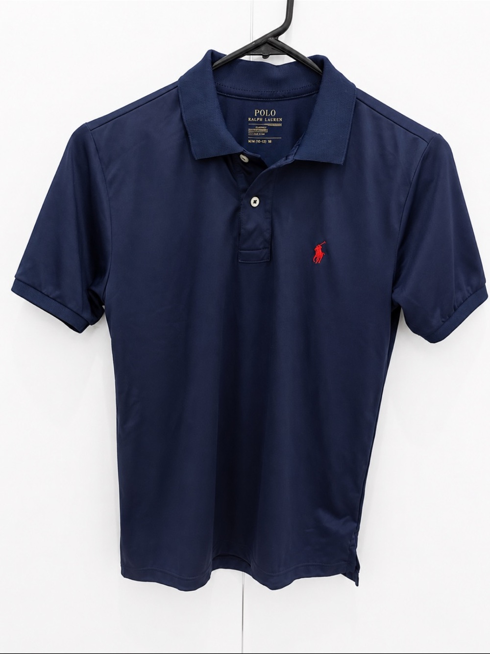 Boys navy blue performance polo shirt size 10/12